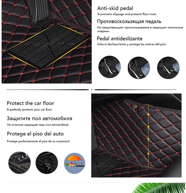 Custom Car Floor Mat Compatible with BMW Mercedes-Benz Toyota Cadillac Lexus Honda Infiniti Nissan Hyundai Kia Audi All Models Cars Sedans SUVs Automotive Mats (Brown)