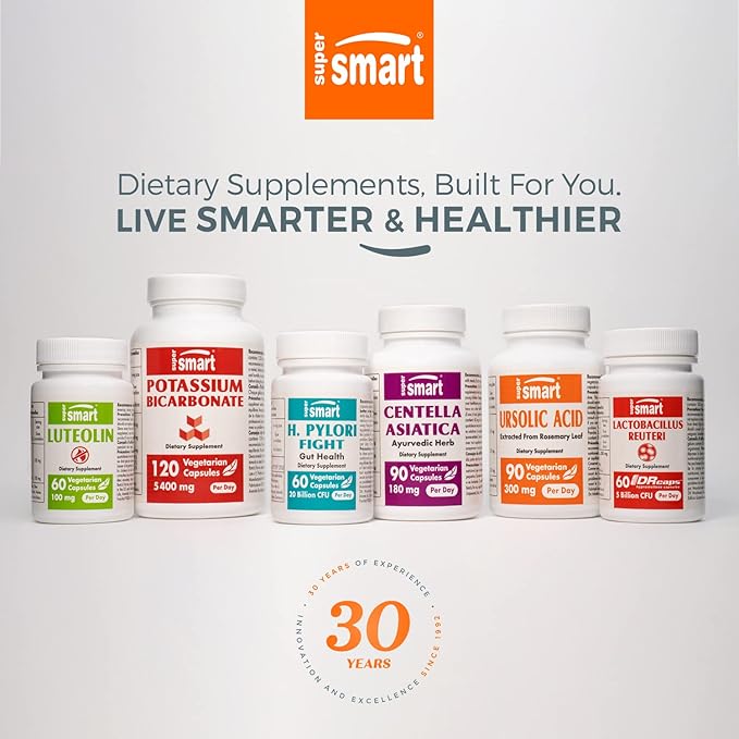 Supersmart - Complete K - with K1, K2 (MK4 + MK7) - Full Spectrum Vitamin K Supplement | Non-GMO & Gluten Free - 60 Vegetarian Capsules