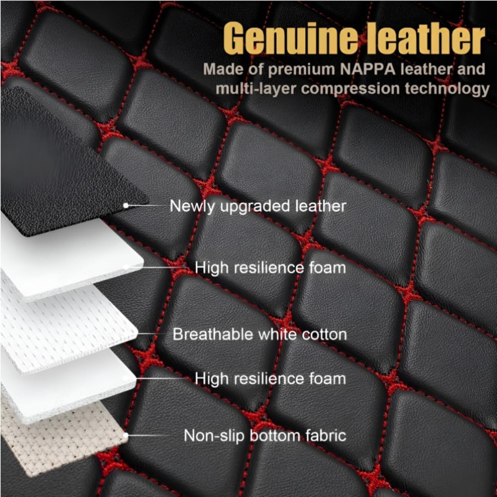 Add Personal Touch to Your Vehicle with IMEISH Customizable Logo Text Car Mats for 99% of vehiclesPads Protection Non-Slip Leather Floor Liners (Gray)