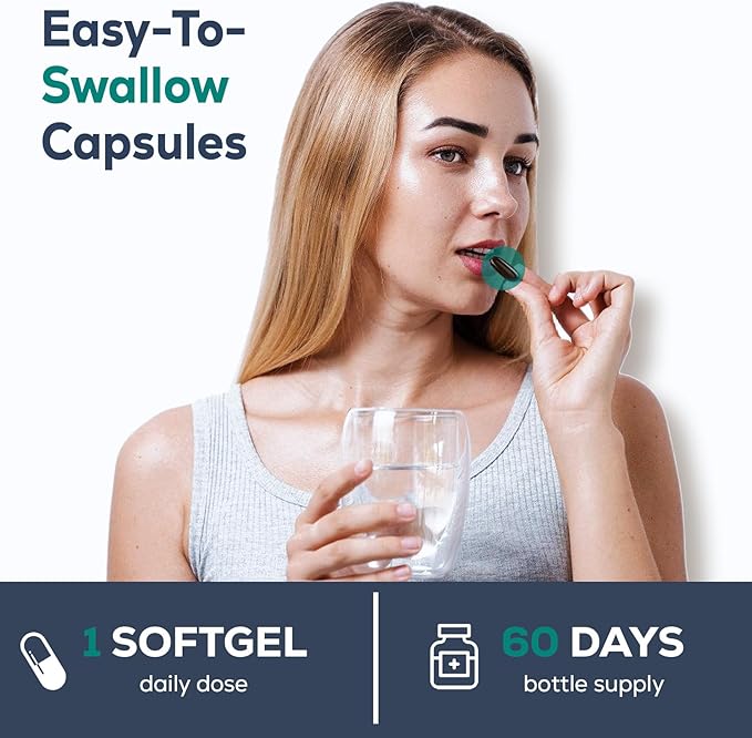 Liposomal L-Theanine 500mg, Complex with GABA 200mg & Magnesium 100mg, Extra Strength Supplement for Calm, Relaxation & Focus, Gluten Free - 120 Capsules