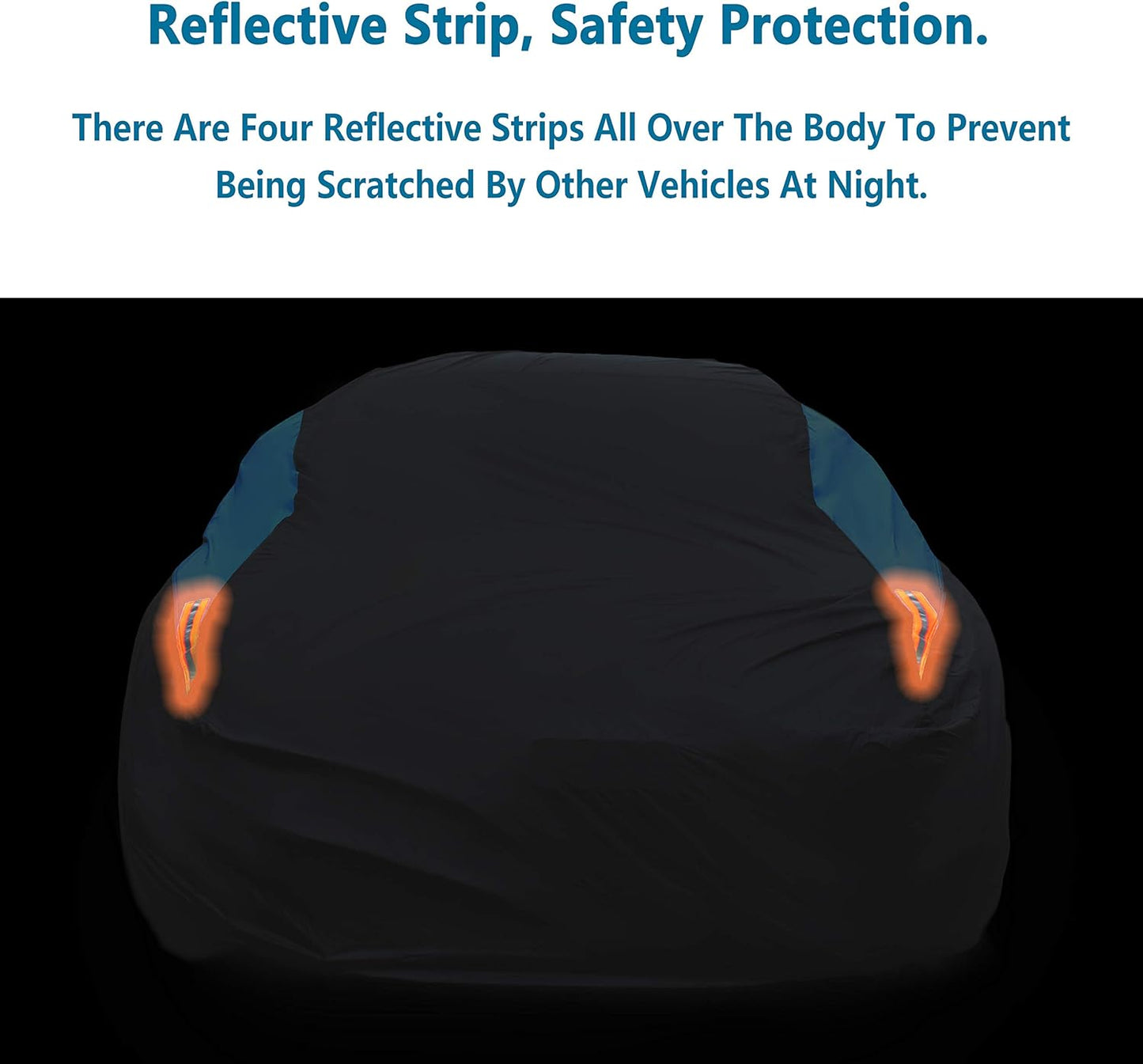 MORNYRAY Waterproof Car Cover All Weather Snowproof UV Protection Windproof Outdoor Full car Cover, Universal Fit for Sedan (Blue, S1-Fit SUV Length(Up to 180 inch))