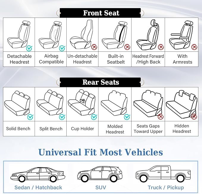 Coverado Car Seat Covers Full Set, Luxury Faux Leather Waterproof Seat Cover, 5 Seat Universal Seat Covers for Cars, Front and Back Car Seat Protector, Beige Leather Seat Cover Fit for Most Cars