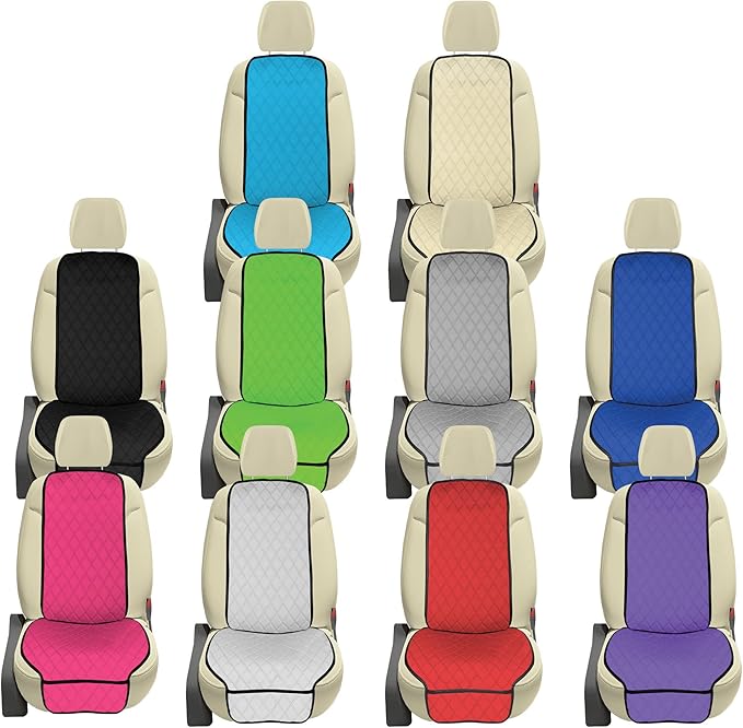 FH Group Car Seat Cushion โ Neosupreme Single Front Seat Cover with Front Pockets, Airbag Compatible, Universal Fit Car Seat Cushion for Driver or Passenger Seat, SUV, Truck, Sedan & Van โ White