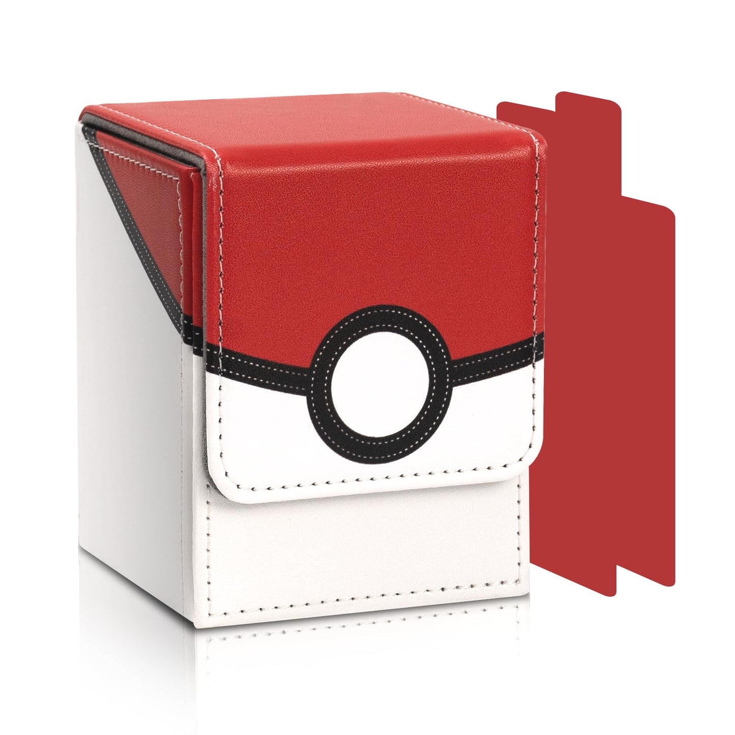 Collectible Trading Card Cases, Card Deck Box Storage Box Case Magnetic Deck Box Card Holder ,Can hold around 100 cards (Green-white)