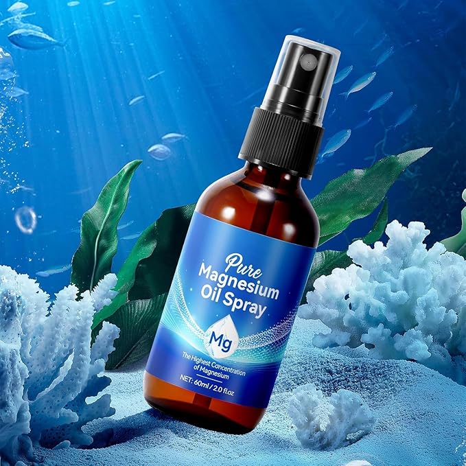 Magnesium Oil for Feet, Magnesium Spray, 100% Pure & Organic Natural Magnesium Oil Spray Glass Bottle, Easy to Absorb & Use, Magnesium Oil Spray for Feet,1pcs