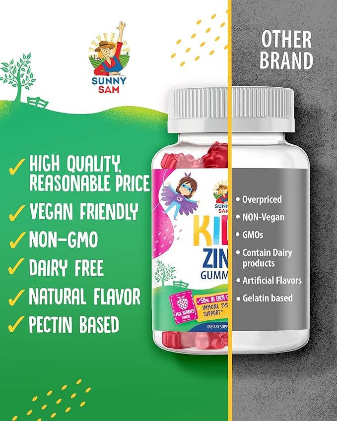 Magnesium Gummies for Adults & Zinc Gummies for Kids & Adults. 200mg - Calm Magnesium Chews - Magnesium Citrate Chewable Supplement for Mood & Muscle Support. Zinc Chewable Gummy for Immune Support -