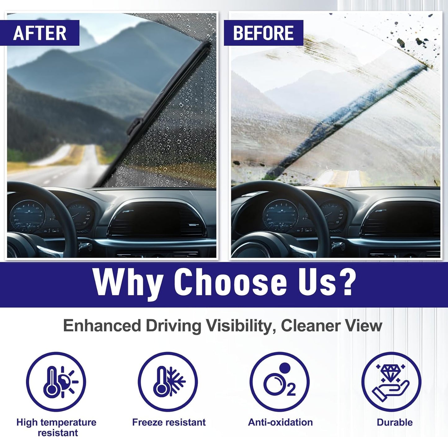 AJK Wiper Blades for Subaru Outback 2010 2011 2012 2013 2014, 2 Piece All Weather OEM Quality Automotive Replacement Windshield Wiper Blades for My Car