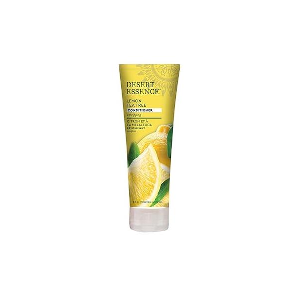 Desert Essence Conditioner, Lemon Tea Tree, Clarifying Provitamin B5, Organic Peel Extract & Nourishing Aloe - Purifying, Moisturizing, Soothing Vegan, Sulfate-Free, Cruelty-Free 8oz