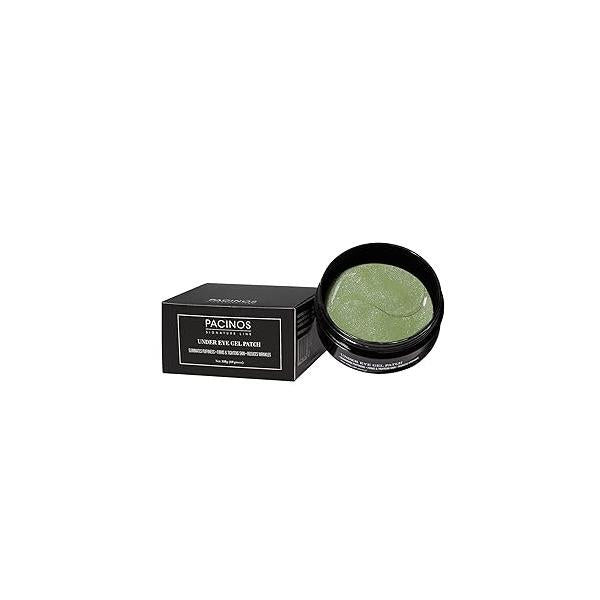 Pacinos Under Eye Gel Patches - Eliminates Puffiness, Smoothes Wrinkles, Brightens Darkness, Firms & Tightens Skin with Vitamin E B5, Promotes Collagen, Organic, 60 pcs