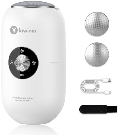 Electric Foot Callus Remover for Women Men, Rechargeable Electric Foot File Pedicure Tool with Stainless Steel Heads, Portable Feet Grinder for Cracked Dry Heels Dead Skin Calluses