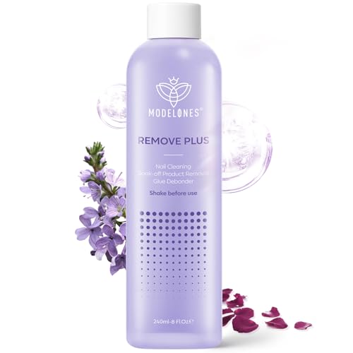 Modelones Nail Polish Remover, Acetone Gel Polish Remover with Jojoba Oil Fast Gentle Professional Removal for Nail Glue Acrylic Dip Powder Press On Nails Home Salon Gift for Women 8 Fl Oz, Lavender