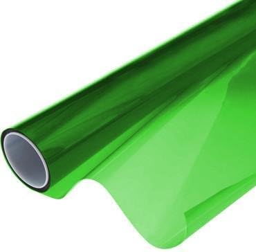 VViViD Air-Tint Extra-Wide Headlight Taillight Vinyl Tint Wrap 16 Inch x 48 Inch Roll Including Yellow Detailer Squeegee & 2X Black Felt Edge Decals (Green)