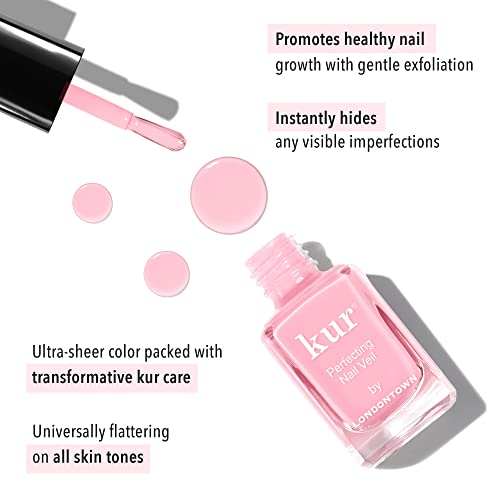 LONDONTOWN Nail Veil Enhancing Nail Care - Nail Protectant, Nail Strengthener, Natural Tint, Vegan and Cruelty-Free, Chip-Resistant