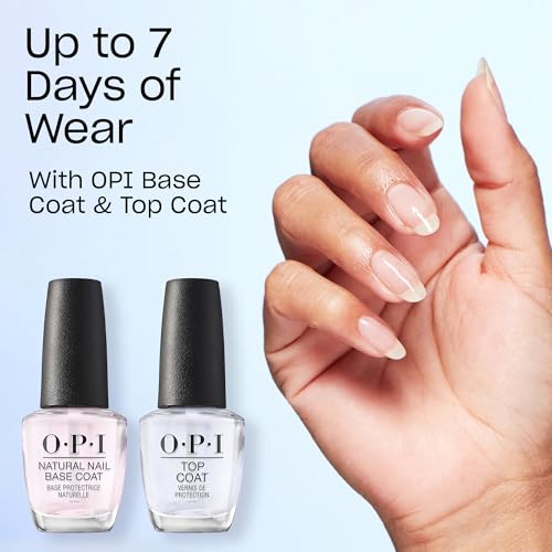 OPI Nail Lacquer Nail Polish | Opaque Light Blue Green Shimmer Chip Resistant Nail Polish | Vegan, Fast Drying, Streak Free