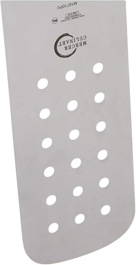 Mercer Culinary Millennia Perforated Turner/Spatula, 8 Inch x 3 Inch Blade, Purple Handle