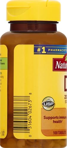 Nature Made Vitamin D3 2000 IU (50 mcg), Dietary Supplement for Bone, Teeth, Muscle and Immune Health Support, 100 Tablets, 100 Day Supply