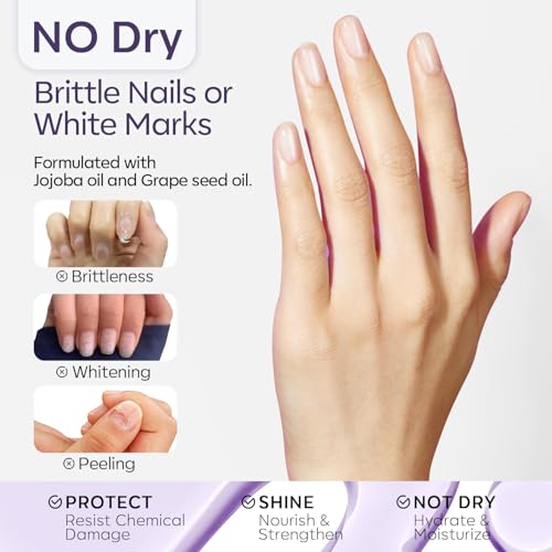 Modelones Nail Polish Remover, Acetone Gel Polish Remover with Jojoba Oil Fast Gentle Professional Removal for Nail Glue Acrylic Dip Powder Press On Nails Home Salon Gift for Women 8 Fl Oz, Lavender