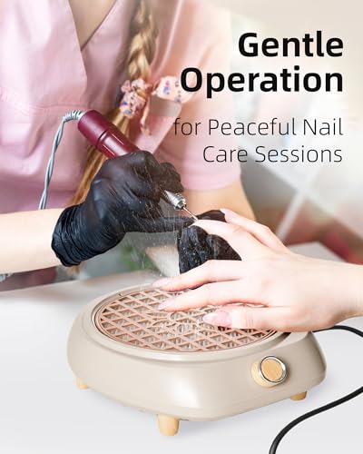 Nail Dust Collector for Nail Tech - Quiet & Powerful 3rd Generation Vacuum Nail Fan Dust Collector Vent, Must Have Nails Tools & Accessories for Nail Art, Professional Nail Tech Supplies