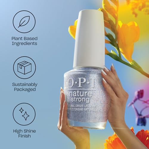OPI Nature Strong Natural Origin Nail Polish | Sheer Light Pink Nude Neutral Crème Eco-Friendly Nail Polish | Plant Based, Vegan, Cruelty Free