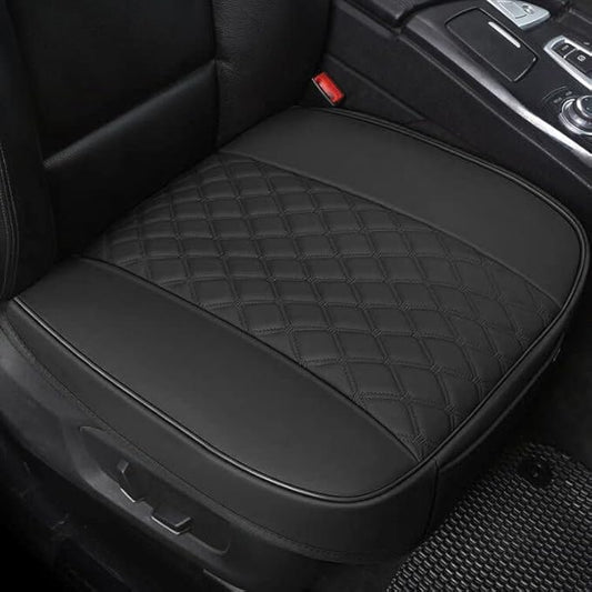Black Panther PU Car Seat Cover, Front Seat Protector Compatible with 90% Vehicles,Embroidery,Anti-Slip & Full Wrapping Bottom (W 21.26ׄ 20.87 Inch)(1Piece,Black)