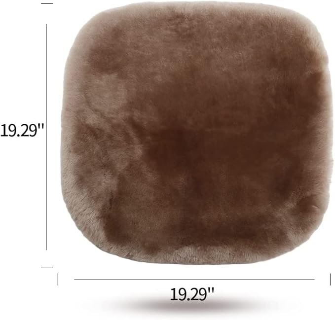 Genuine Sheepskin Auto Seat Pad, Australian Soft Wool Seat Cover Breathable and Sweat-Wicking Comfort Warm Universal Fit,19.2 inch x19.2 inch (Front seat Cushion 1pc, Pink)