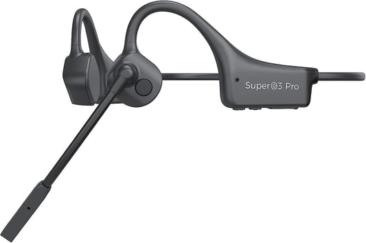 Bluetooth Headphones with Mic Open Ear Headphones Bluetooth 5.2 Headset with Dual CVC8.0 and ENC Noise-canceling Microphones Bone Conduction Headphones Computer Earphones, 8Hrs Battery