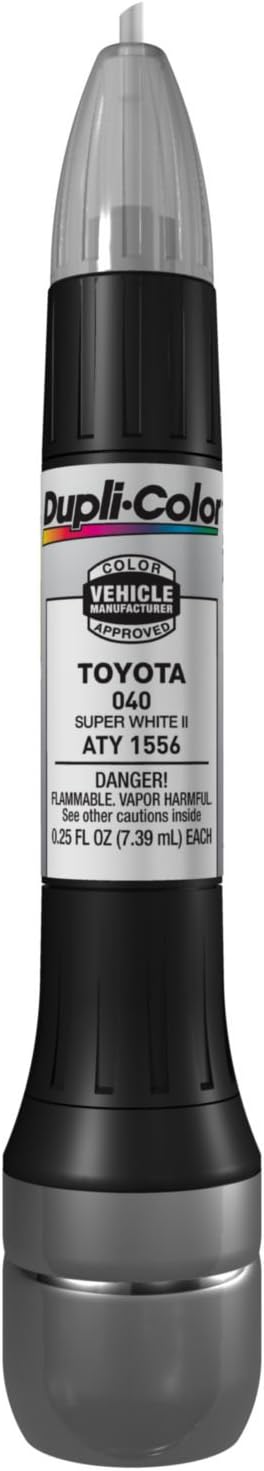 Dupli-Color ATY1556 Scratch Fix All-In-1 Exact-Match Automotive Touch-Up Paint – Toyota Super White II – 0.25 oz. Paint Pen