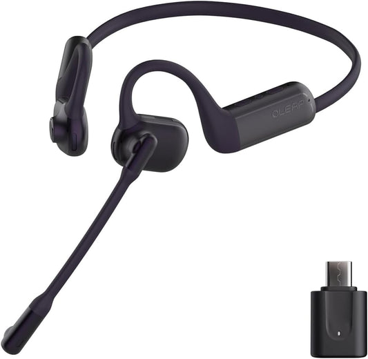 Pilot P200b Pro Wireless Headset with Mic for Work,50dB AI Noise Cancelling Microphone Headphones for Call,Bluetooth 5.3 Open Ear Headphones with USB-C for Mobile Office,Meetings,PC & Phone