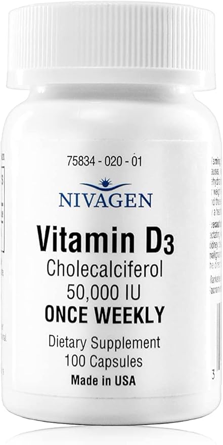 Pharmaceuticals Inc Vitamin D3 50,000, 100 Count (Pack of 2)