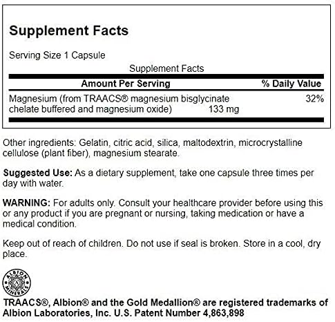 Swanson Chelated Magnesium 133 Milligrams 90 Capsules (4 Pack)