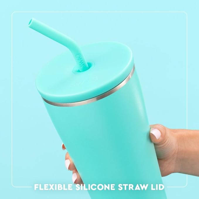 Swig Life 32oz Straw Tumbler, Travel Coffee Tumbler with Lid, Cup Holder Friendly Travel Coffee Mug, Stainless Steel, 32 oz Reusable Insulated Coffee Mug (Saturdays In Knoxville)