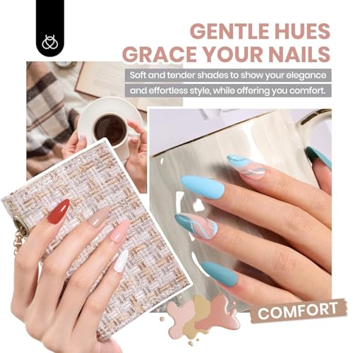 Beetles Gel Nail Polish Set - 69PCS 60 Colors Gel Polish Kit Base Coat Glossy & Matte Top Coat Soak off Emotional Spectrum Collection Red Black Nude White Neon All Seasons Gifts for Women