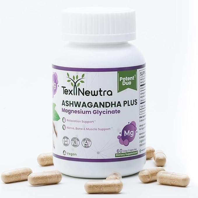 Ashwagandha with Magnesium Supplement 60 Capsules