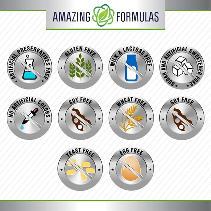 Amazing Formulas Chelated Magnesium Supplement | 250 Mg | 180 Tablets | Non-GMO | Gluten-Free | Made in USA