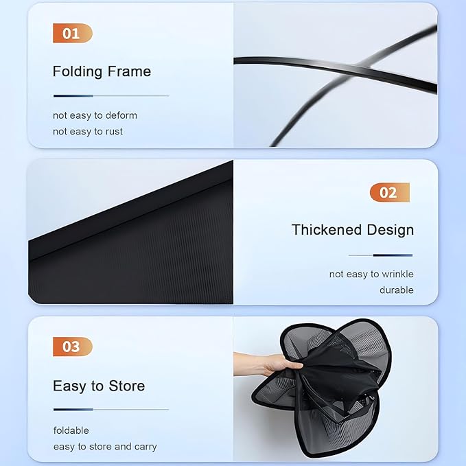 QANGBOOM Car Sunroof Sunshade Compatible with Audi Q5 Accessories 2009-2017, One-Piece Glass Roof Sun Shade, Foldable Car Sunshade Roof, Sunroof Cover, Sun UV Protection