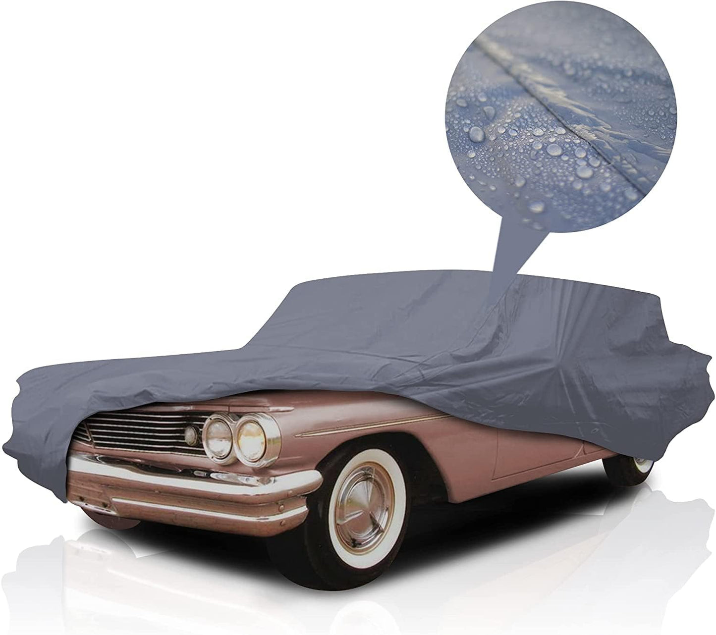 Supreme Full Car Cover – Semi Custom Fit for Full-Size Cars | Dustproof, Windproof, UV Protection, Breathable & Durable All-Weather Protection | Fits Volkswagen 411 1968-1972 Wagon 2-Door