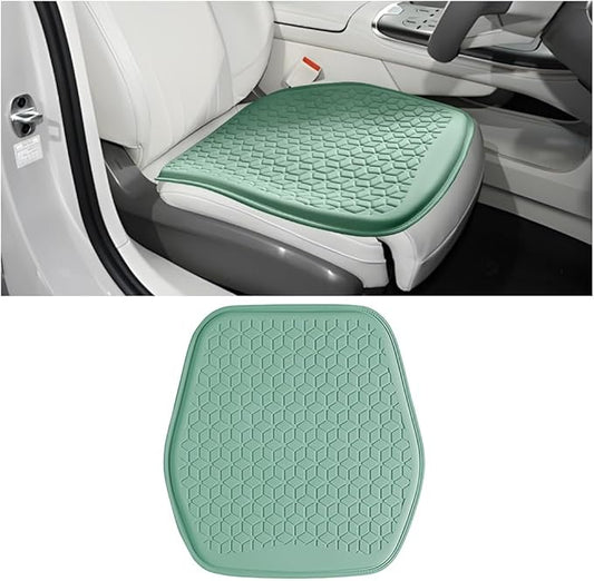 Gel Car Seat Cushion, Non-Slip & Comfortable Automotive Chair Protector Pad for Driving, Breathable Vehicle Interior Mat Cover Accessories, Universal for SUV Sedan Truck (Green)