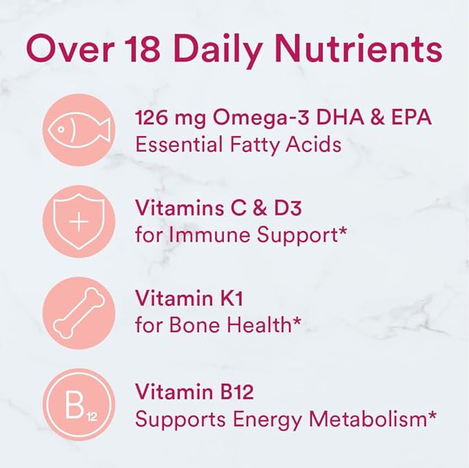 SmartyPants Women's Multivitamin Gummies: Omega 3 Fish Oil (EPA/DHA), Methylfolate, CoQ10, Vitamin D3, C, Vitamin B12, B6, A, K & Zinc, Inositol, Gluten Free, 120 Count (20 Day Supply)