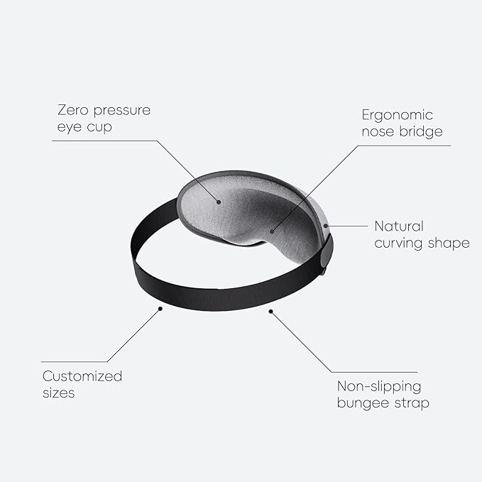 Neck Pillow for Travel Memory Foam Design Models Pillows with Zero Eye Pressure 3D Eye Mask and Compact Bag Traveling Essentials Plane Car Flight Rest Sleeping Use Adult, Light Gray