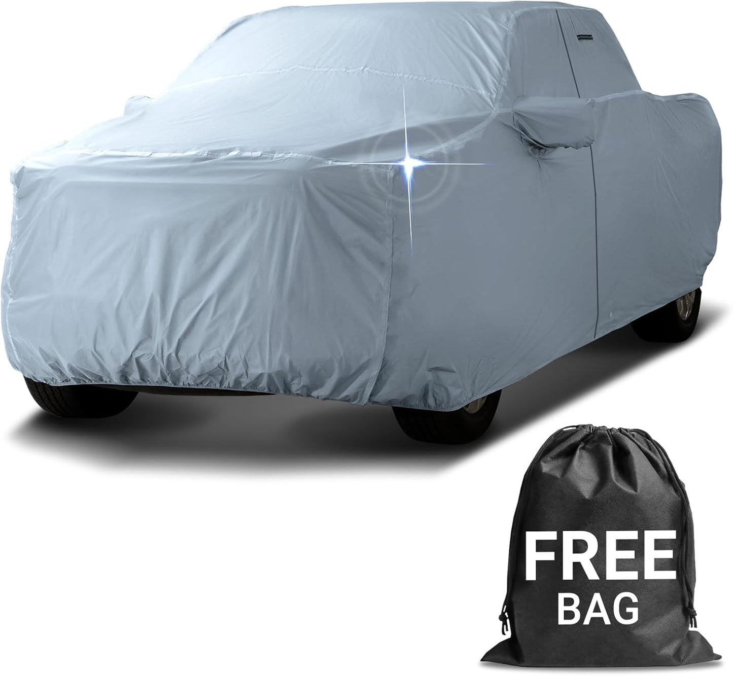 iCarCover Fits 2014-2024 Silverado 1500 Crew Cab, 6.5 ft Regular Bed Chevy Truck Cover Automobiles Form-Fit Padded Full Exterior Waterproof Automobiles Protection Covers
