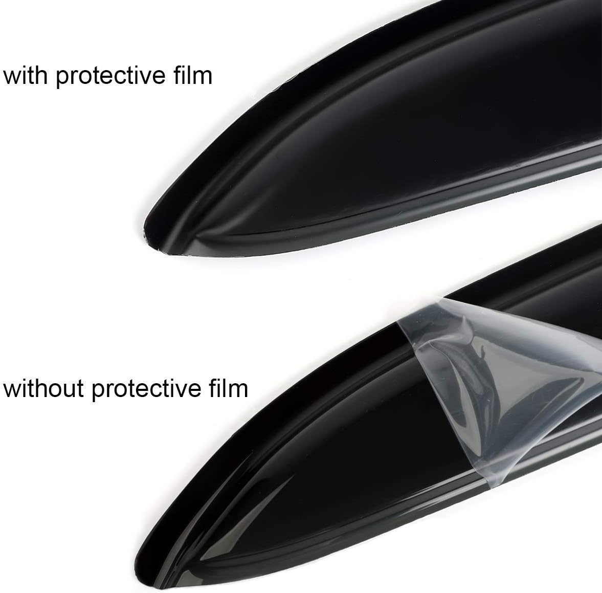 2pcs Outside Mount Style Dark Smoke Window Rain Guards Durable Side Wind Deflectors Window Visors Fit for 2000-2006 Toyota Tundra Standard Cab