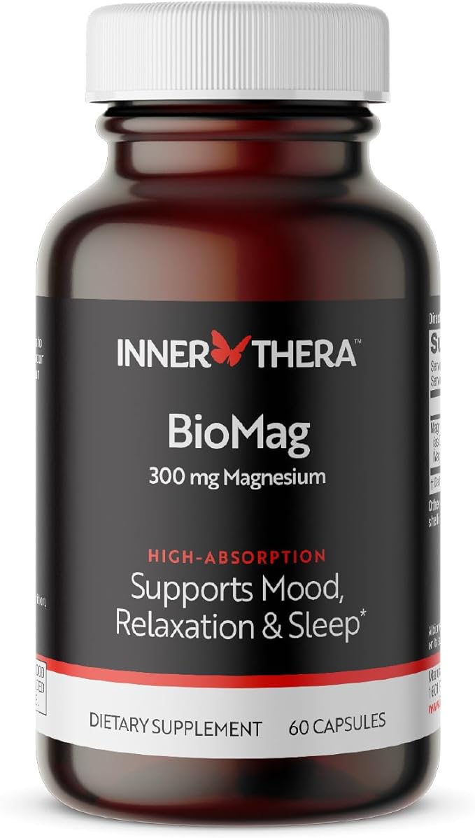 Magnesium Glycinate & Malate Complex | 300 mg | Chelated for Maximum Absorption | Supports Heart Health, Strong Bones, Muscle, Better Sleep | Gluten-Free, Non-GMO, Vegan, 60 Capsules