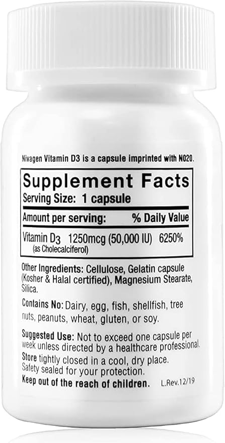 Pharmaceuticals Inc Vitamin D3 50,000, 100 Count (Pack of 2)