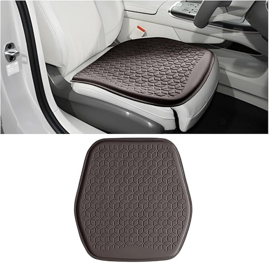 Gel Car Seat Cushion, Non-Slip & Comfortable Automotive Chair Protector Pad for Driving, Breathable Vehicle Interior Mat Cover Accessories, Universal for SUV Sedan Truck (Coffee)