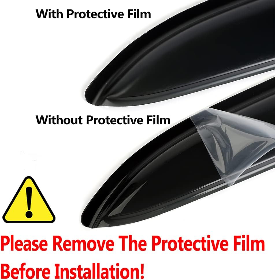94425 Side Window Wind Vent Deflectors fit for 2007-2011 Toyota Camry Sedan,4pcs Outside Mount Style Sun Rain Guards Set,Dark Smoke Nice Window Visor