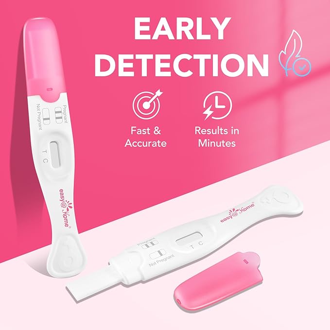 Easy@Home Pregnancy Test Sticks + Easy@Home 50 Ovulation Test Predictor Kit + Cups + Easy@Home Digital Basal Thermometer