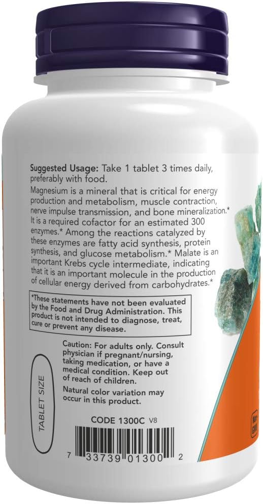 Magnesium Malate 1000Mg 180 tabs (Pack of 2)