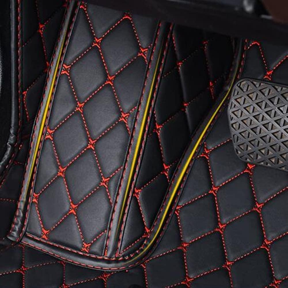 Custom All-Weather Protection Luxury Leather Floor Mats for Cars SUVs Trucks According Anti-Slip Leather Floor mats ﻿ (12,Pink)