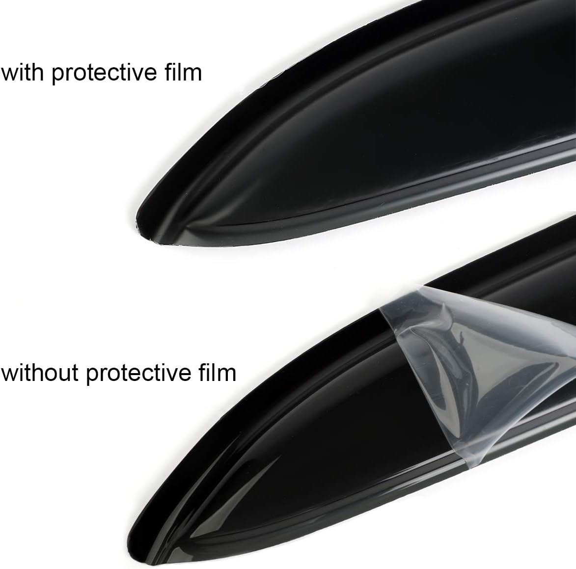4pcs Original Shatterproof in-Channel Style Window Rain Guards Shield Side Wind Deflectors Dark Smoke Vent Window Visor for 2001-2005 Explorer Sport Trac 1997-2001 Mercury Mountaineer 4-Door 94074