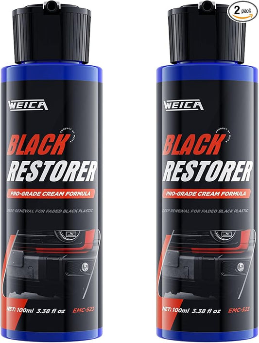BlackBoost Black Restorer - for Car Interior Dash, Exterior Trim, Bumpers & More on Plastic, Rubber, Vinyl | Deep Penetrating Formula, UV Protection